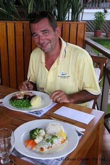 Liver & bacon at Royal Brunei Yacht Club