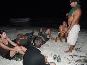 A weary group after the BBQ